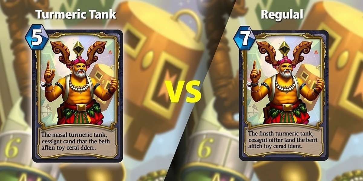 Comparison of Turmeric Tank card art across different regional versions of Masala Masters Duel