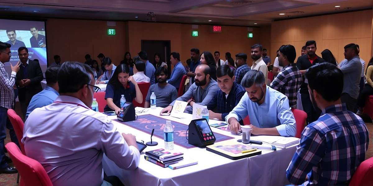 Masala Masters Duel regional tournament in Hyderabad with players competing on stage and a large audience watching