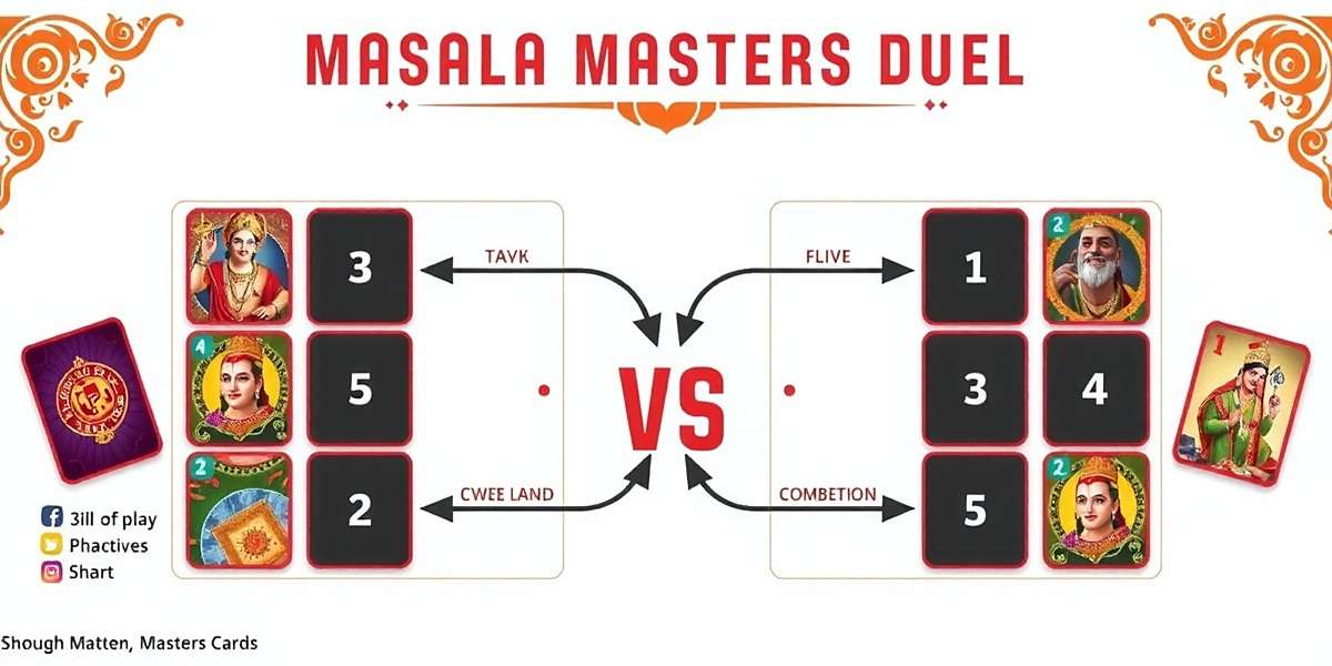 Masala Masters Duel strategy diagram showing effective card combinations for South Indian style play